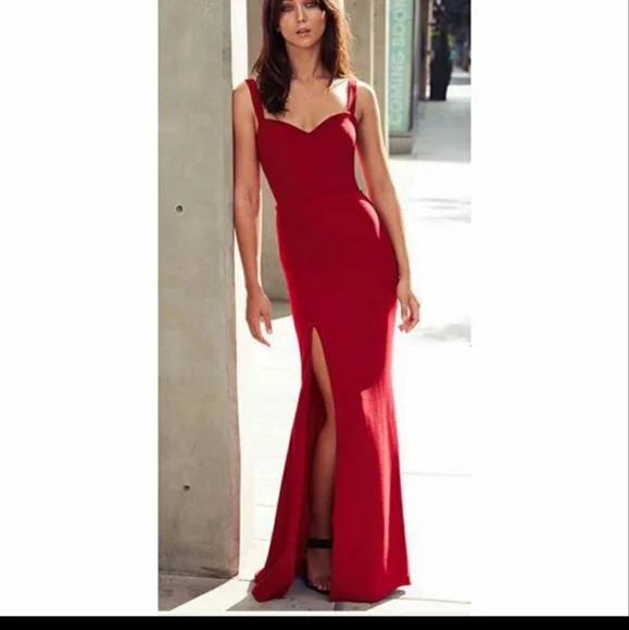 open lace back dress Estella Gown – Dress the Population